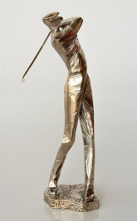 Silver Golfer On Stand